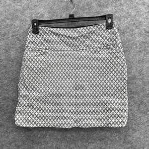 S. C. & CO. Women's Activewear Pull On Skort Shorts Golf Tennis, Black White, M